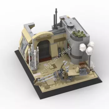 445 шт. Мандариан на Татуин, оружие космической войны, MOC, космический корабль, креативная модель с видом на улицу, строительные блоки, модель «сделай сам», игрушка в подарок