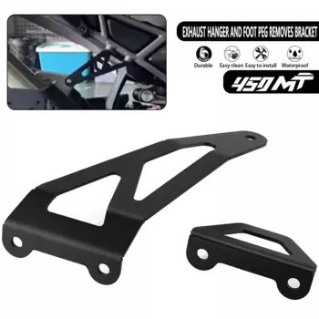 450MT Motorcycle Foot Peg Removes Exhaust Hanger Bracket Rear Footrest Blanking Plate For CFMOTO CF MOTO IBEX 450 MT MT450