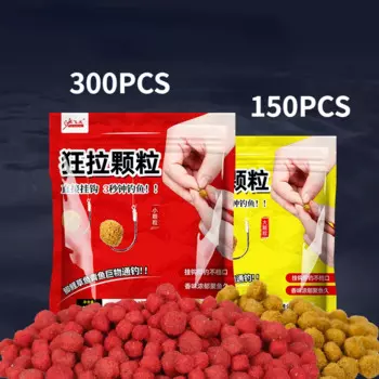 450PCS Granular Fishs Bait Directly Hook Lazy Bait large And Small Granular Fish Feed Fish Attractant Universal Fishs Baits
