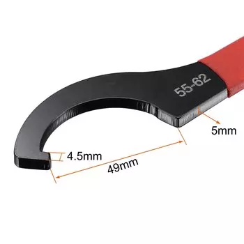 45-48HRC Гаечный ключ Противоскользящая ручка Черный окисленный для круглой гайки типа C 38-42 мм/45-52 мм/55-62 мм/68-72 мм