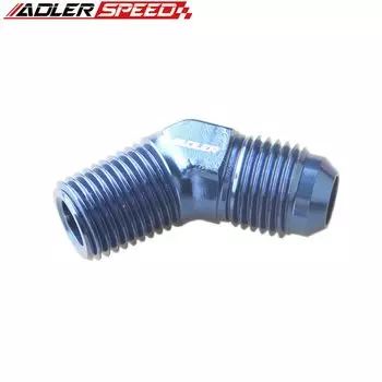 45 градусов/90 градусов 4AN AN4 AN-4 штекер на 1/8 "NPT алюминиевый топливный масляный фитинг адаптер синий/черный