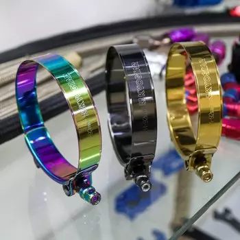 45 мм до 105 мм черные Т-образные зажимы для шланга из нержавеющей стали комплект регулируемых универсальных черных зажимов труба (электрофорез)