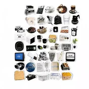 45 шт., декоративные наклейки OPPOHERE, черные