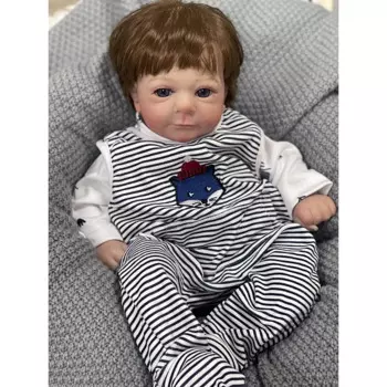 45 см реалистичная ручная работа baby Felicia хлопок тело голубые глаза кукла игрушка