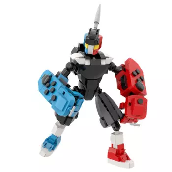 471 шт., креативная игровая консоль MOC Mecha Switch, робот, строительный блок, Сборная модель Mecha, модель, креативная кирпичная игрушка, праздничный подарок