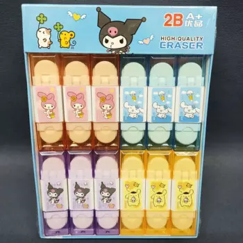 48 шт., мультяшный ластик Sanrio Kuromi Cinnamoroll My Melody