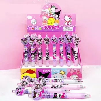 48pcs/ лот Sanrio Kuromi акриловой прессы гель Пен мило 0,5 мм черные чернила подписи ручки рекламные школьные принадлежности офиса