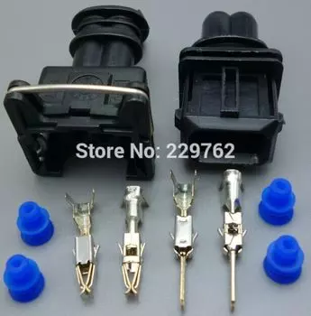 4/100 комплектов, 2-контактный топливный водонепроницаемый автомобильный электрический разъем EV1, топливная форсунка, мужская и женская вилка для 282762 -1 282189 -1