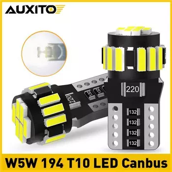 4/2 шт. W5W T10 194 Canbus без ошибок 4014 SMD для парковочных огней салона автомобиля, сверхъяркий 6500K белый Plug And Play 12 В