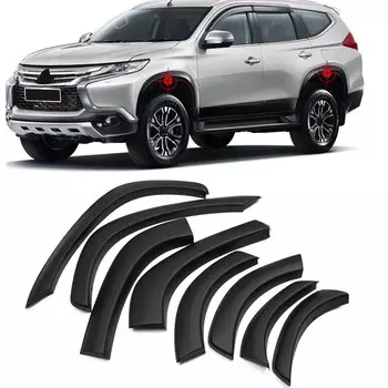 4,3 дюйма тонкие накладки на крыло, удлинитель свода колеса для Mitsubishi Pajero Sport 2015 2016 2017 2018 2019, матовые черные Внешние детали