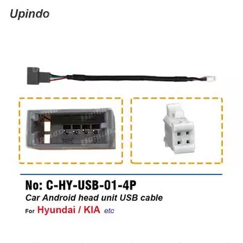 4 6-контактный USB-кабель, жгут проводов, адаптер для Hyundai KIA, установка автомобиля, послепродажный радиоприемник, головное устройство Android