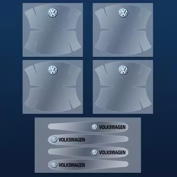 4/8 шт., прозрачная защитная пленка для дверной ручки автомобиля, наклейки против царапин для Volkswagen VW Caddy Scirocco Beetle Touareg Tiguan