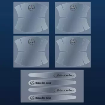 4/8 шт. защитная пленка для дверной ручки автомобиля от царапин, наклейка-наклейка для Mercede Benz B/C/E/S Class A C200 GLC GLE CLA W166 W163 AMG