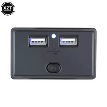 4,8a Автомобильное зарядное USB-устройство с двумя USB-портами, модифицированное автомобильное зарядное устройство с переключателем, для транспортных средств на колесах