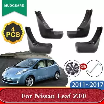 4 брызговика для Nissan Leaf ZE0 2011 ~ 2017 2012 2013, брызговики, передние и задние колеса, брызговики, брызговики, Аксессуары для автомобилей