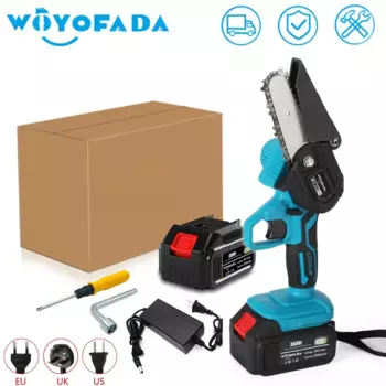 Электрическая цепная пила WOYOFADA 4 дюйма, аккумуляторная, беспроводная