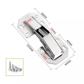 4-дюймовая петля для шкафа с винтами, 90 градусов, без сверления отверстий, гидравлические петли для дверей шкафа, фурнитура для бытовой мебели