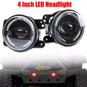 4-дюймовая светодиодная фара 6000K 30 Вт для Jeep Wrangler JK TJ Фара Angel Eye White Halo Ring DRL Фара указателя поворота Wrangler