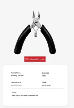 4-дюймовые Мини-электронные Ножницы, Многофункциональные Диагональные Плоскогубцы Из Нержавеющей Стали С Длинным Носом