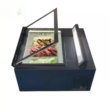 4-дверный холодильник Vitrine, витрина для холодного мороженого, замороженная еда, большой холодильник с морозильной камерой для магазина мороженого