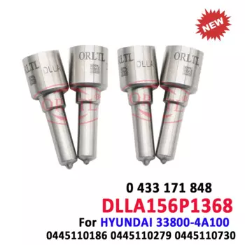 4-х шт. DLLA156P1368 Насадка-распылитель 0433171848 Авторемонтные комплекты для HYUNDAI 33800-4A100 0445110279 0445110186 0445110730