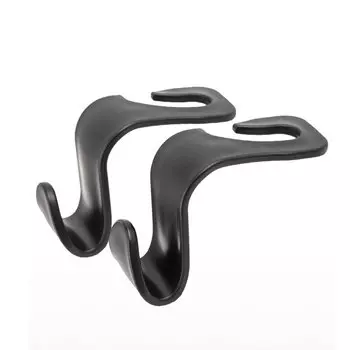 4-х шт., крючок для подголовника автомобильного сиденья, вешалка для хранения, универсальный органайзер для сумки, кошелька, пальто, подходит для автомобиля, черный, тип S