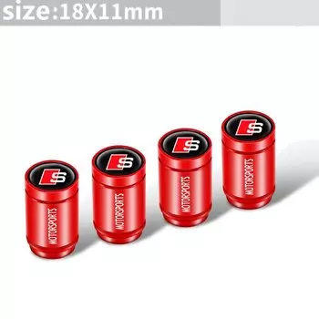 4-х шт. крышки стержня клапана автомобиля для Audi A1 A3 A4 A5 A6 A7 A8 Q2 Q3 Q5 Q7 TT S line S3 S4 S5 S6 R8 RS аксессуары для автомобильных наклеек