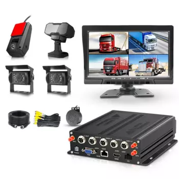 4-канальный GPS трекер 4G WIFI MDVR Видеорегистратор HD 1080P Камера распознавания лиц Автомобильный видеорегистратор 512G SD-карта ADAS DMS Мобильный видеорегистратор