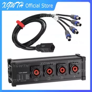 4-канальный линейный массив разъем динамика Connector 8 Core to 4 Way Router Converter Adapter, Кабельная коробка, аудио оборудование