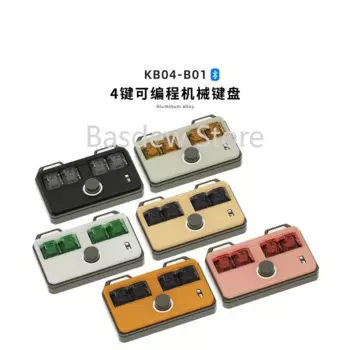 4-клавишная дизайнерская клавиатура из алюминиевого сплава, Bluetooth, Двухрежимная Беспроводная механическая клавиатура KB04-B01