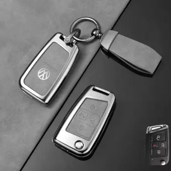 4 кнопки, цинковый сплав, автомобильный брелок для дистанционного ключа, оболочка, держатель для VW Volkswagen Atlas Golf GTI Jetta Tiguan, аксессуары для ключей