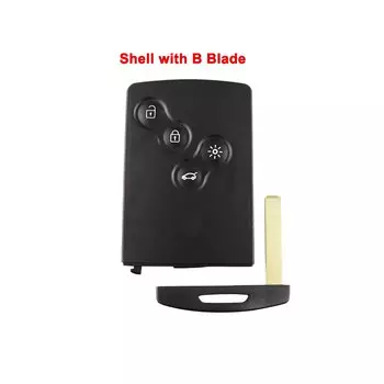 4 кнопки с лезвием, автомобильная смарт-карта для Renault Koleos Megane 2 3 Laguna III Fluence Scenic Clio Captur, сменный чехол для ключа