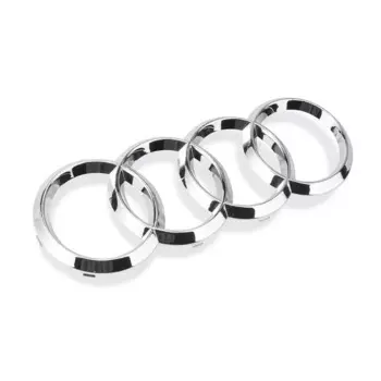 4 кольца автомобиля Стайлинг Капот Передняя решетка капота для AUDI A3 A4 A5 A6 A7 Q3 Q4 Q5 Q6 Q7 TT Глянцевый черный и задний багажник Эмблема Логотип Значок