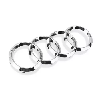 4-кольцо ABS автомобильный капот передний капот гриль задний багажник эмблема логотип значок наклейка наклейка для Audi A3 A4 A5 A6 A7 Q2 Q3 Q5 Q8 TT