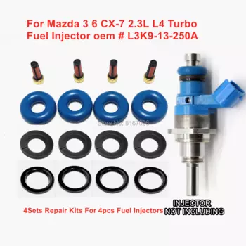 4 комплекта/16 шт. ремонтные комплекты топливных форсунок GDI для Mazda 3 6 CX-7 2.3L L4 Turbo L3K9-13-250A E7T20171 (2007-2012) AY-RKG901