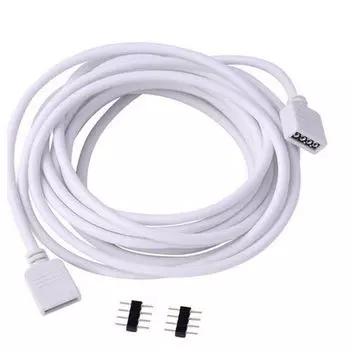 4-контактный 5-контактный 6-контактный Удлинительный кабель, провод 1 м, 2 м, 3 м, 5 м для светодиодной ленты 5050 3528 RGB RGBW RGBCCT с 4-контактным/5-контактным/6-контактным разъемом