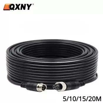 4-контактный авиационный соединительный кабель, водонепроницаемый удлинитель, видео и аудио кабель для телефона и монитора автомобиля 5 м/15 м/20 м