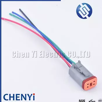 4-контактный мужской женский автоматический водонепроницаемый разъем DT06-4S DT04-4P автомобильный жгут проводов с косичкой для Deutsch DT