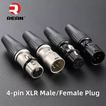 4-контактный позолоченный Штекерный разъем XLR, штекер/гнездо, сбалансированный штекер XLR, YS1764BG/YS1774BG/YS1764/YS1774/YS1874/YS1864