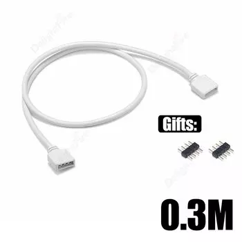 4-контактный разъем RGB для светодиодов, кабель, провод 0,3/1/3/м, разъемы для освещения светодиодной ленты, удлинитель для светодиодной ленты 5050 3528 RGB