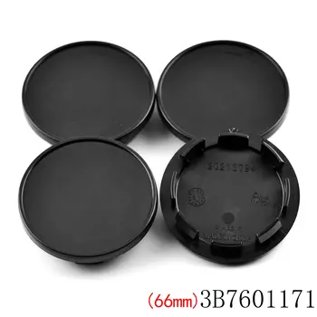 4 крышки ступицы 66 мм и 56 мм для 6N0601171 3B7601171 1JD601171 Центральная крышка обода для модификации автомобильных аксессуаров без маркировки черный