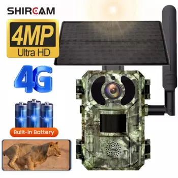 4 МП 4G LTE сотовая Солнечная охотничья камера с пассивным ИК датчиком движения 7800 мА/ч аккумуляторная ловушка для наблюдения за дикой природой камера для ночного видения