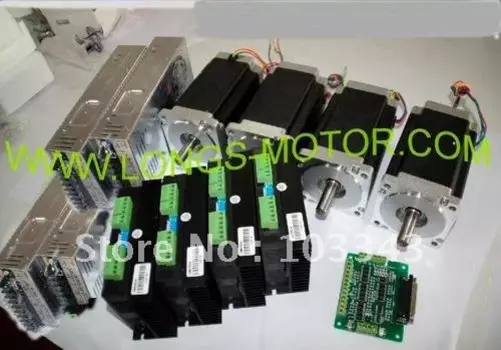 4-осевой шаговый двигатель Nema34 1600 унции, двойной вал и драйвер DM860A и 4 шт., мощный роутер, длинный двигатель
