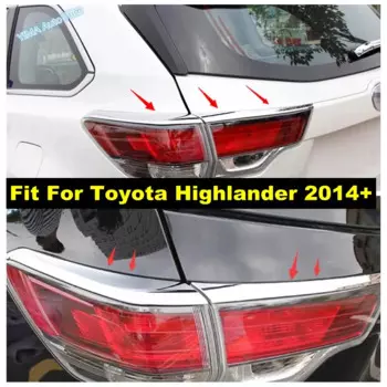 4 шт. хромированный авто задний фонарь, задний фонарь, веко, брови, декоративная крышка, накладка из АБС-пластика, аксессуары для Toyota Highlander 2014 2015 2016