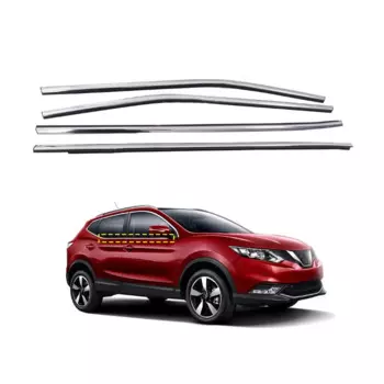4 шт. хромированное наружное оконное стекло резиновое для Nissan Qashqai 2015-2020 уплотнитель для J11 стекло внешний ламинат 80821-DF30A