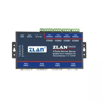 4-портовый Последовательный RS232 RS485 к Ethernet TCPIP RJ45 преобразователь Modbus RTU к TCP JSON MQTT устройство шлюза Интернета вещей сервер ZLAN5443A