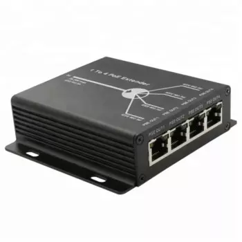 4-портовый удлинитель IEEE802.3af PoE для IP-Камеры, увеличитель расстояния передачи 120 м с портами LAN 10/100 м