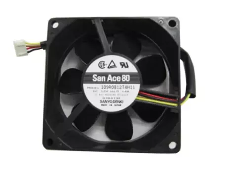 4-проводной вентилятор для охлаждения сервера SANYO Denki 109R0812T4H11 DC 12V 0.14A 80x80x25 мм