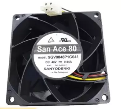 4-проводной вентилятор для охлаждения сервера SANYO DENKI 9GV0848P1G041 DC 48V 0.84A 80x80x38mm