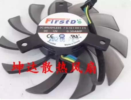 4-проводной вентилятор охлаждения сервера Firstd FD7010H12S HD7850 1G 2G DC 12V 0.35A